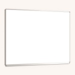 Whiteboard, 150x120 cm, mit durchgehender Ablage, Stahlemaille weiß, 